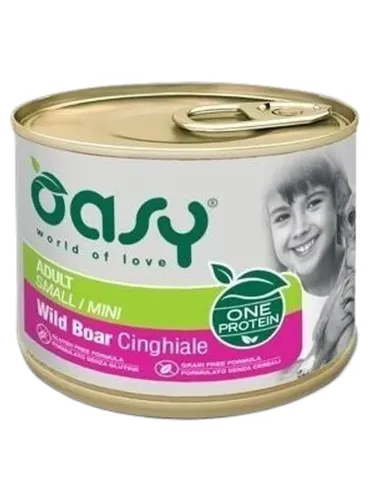 Oasy cane adult mini cinghiale umido 200 gr