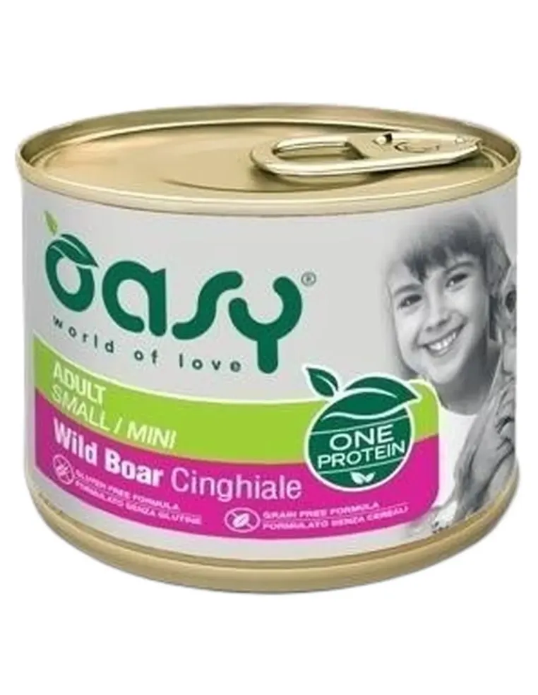 Oasy cane adult mini cinghiale umido 200 gr  