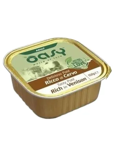 Oasy cane adult pate ricco di cervo 150 gr