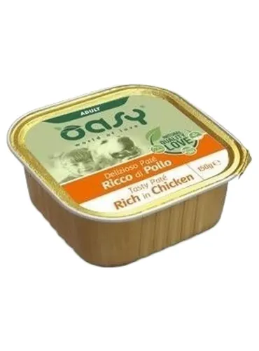 Oasy cane adult pate ricco di pollo 150 gr  