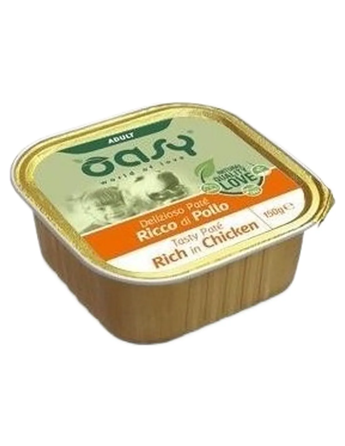 Oasy cane adult pate ricco di pollo 150 gr  
