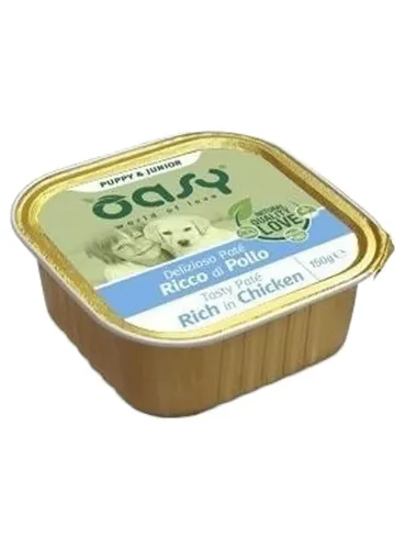 Oasy cane puppy pate ricco di pollo 150 gr  