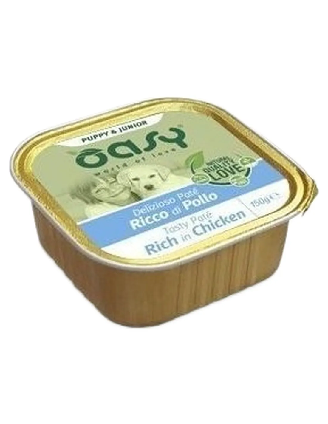 Oasy cane puppy pate ricco di pollo 150 gr   Oasy cane puppy pate ricco di pollo 150 gr
