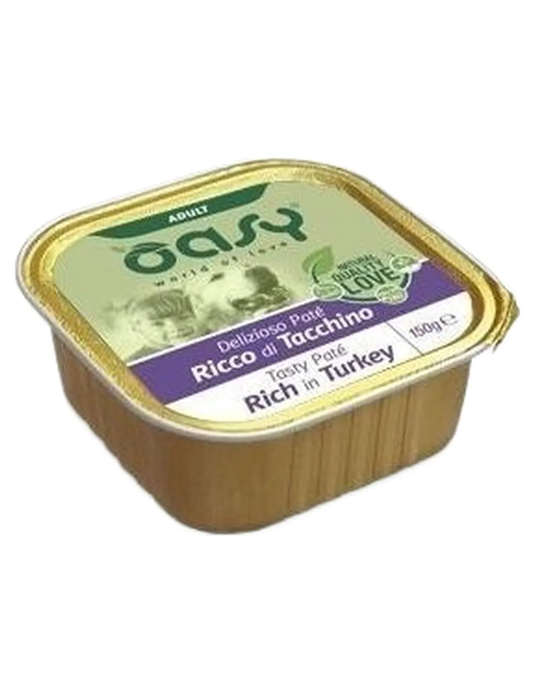 Oasy cane adult pate ricco di tacchino 150 gr  