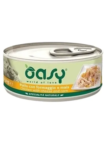Oasy cane adult specialita naturale pollo con formaggio e mais 150 gr
