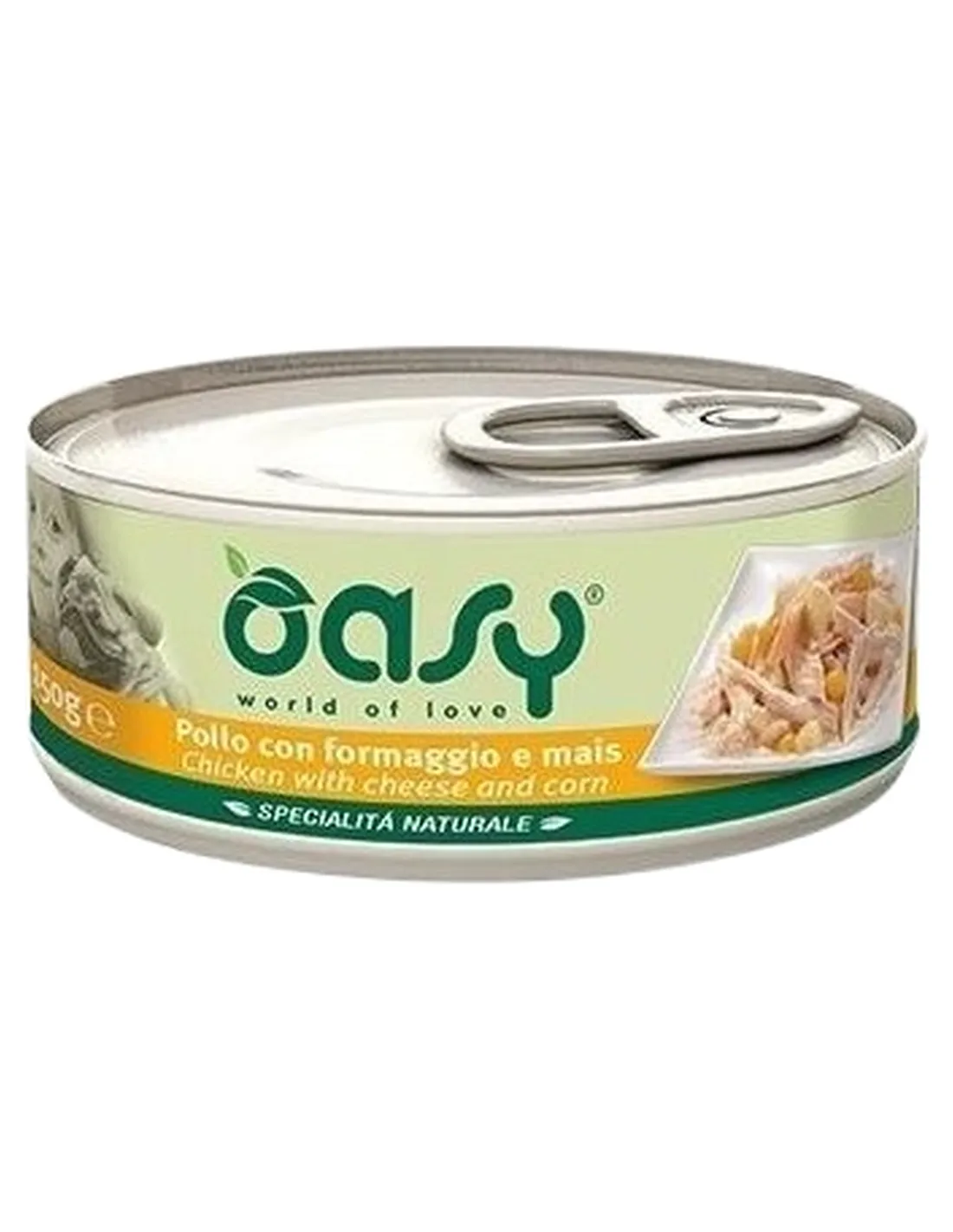 Oasy cane adult specialita naturale pollo con formaggio e mais 150 gr  