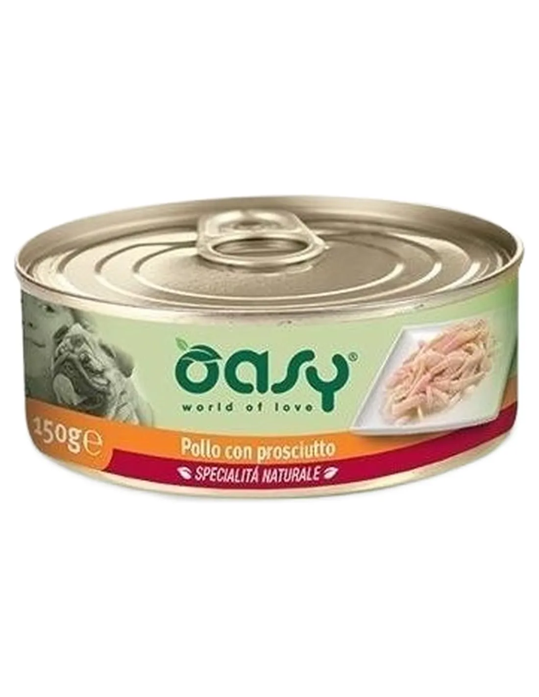 Oasy cane adult specialita naturale pollo con prosciutto 150 gr   Oasy cane adult specialita naturale pollo con prosciutto 150 gr