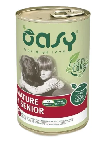 Oasy cane adult lifestage mature e senior pate umido 400 gr