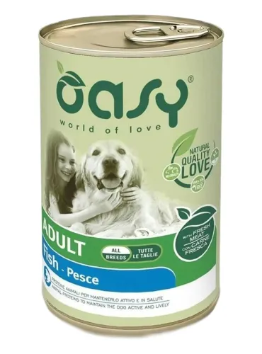Oasy cane adult lifestage pesce pate umido 400 gr  