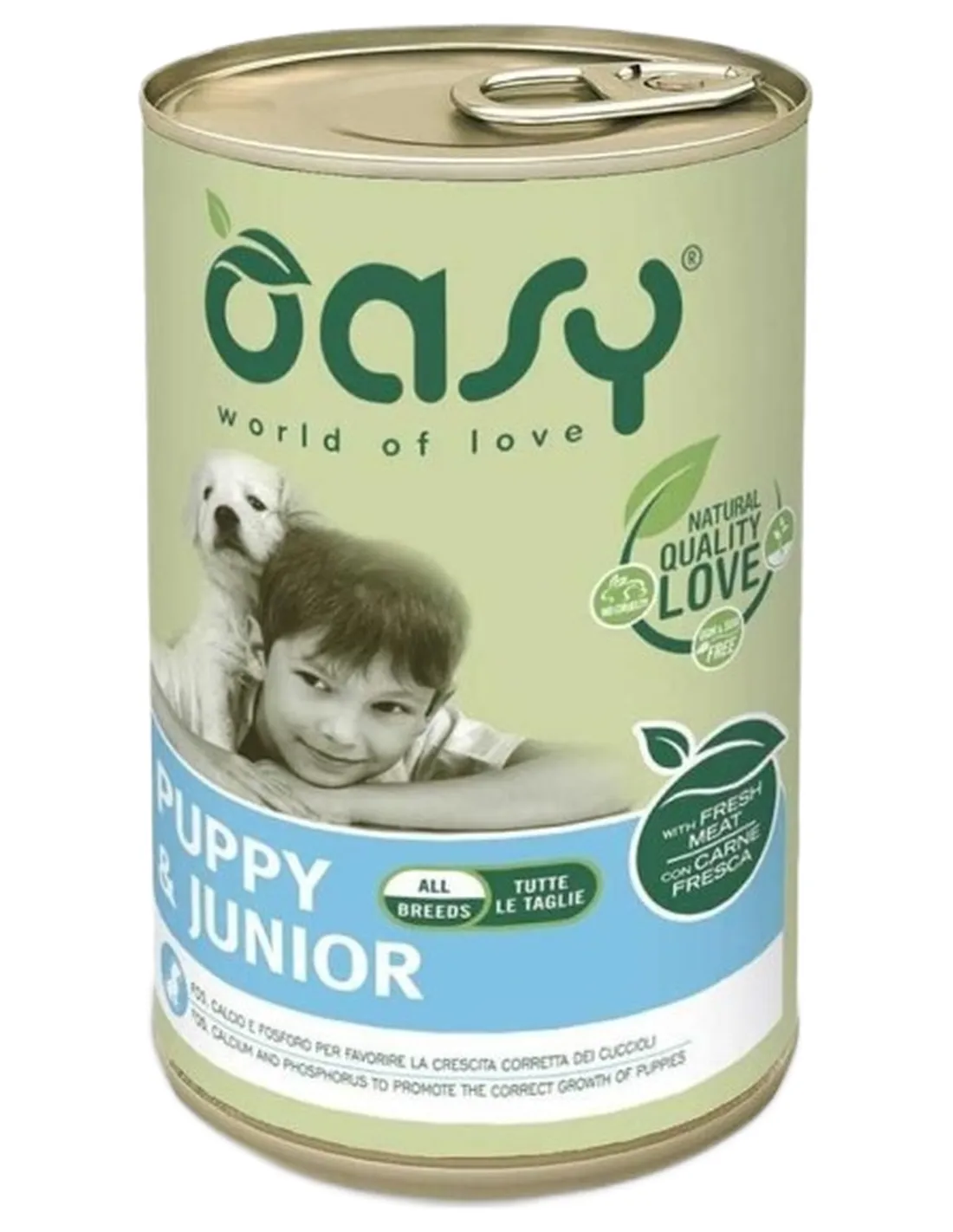 Oasy cane puppy e junior lifestage pate umido 400 gr   Oasy cane puppy e junior lifestage pate umido 400 gr