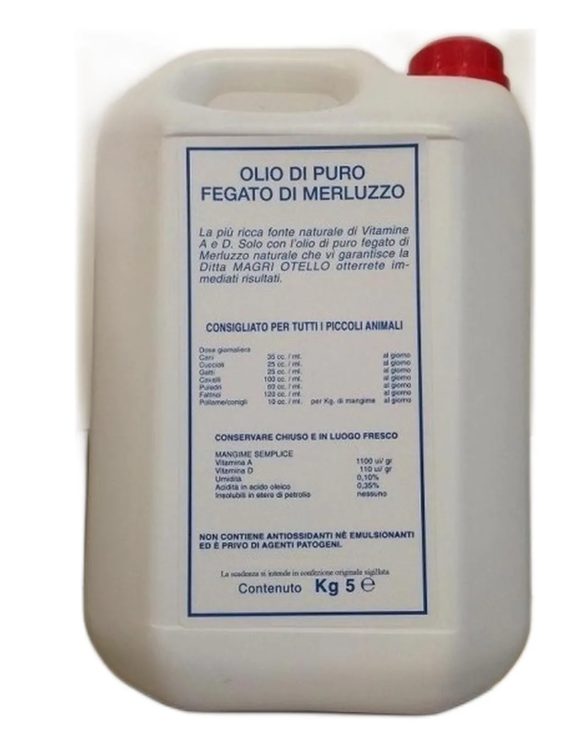 Olio di fegato di merluzzo 5 kg   Olio di fegato di merluzzo 5 kg