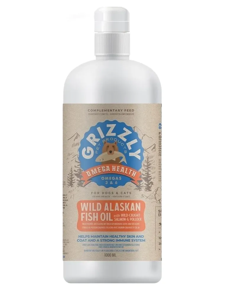 Grizzly pet products olio salmone grizzly Plus 1 lt  
