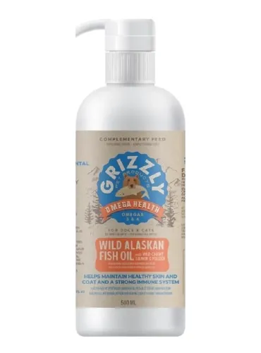Grizzly pet products olio salmone grizzly Plus 500 ml  