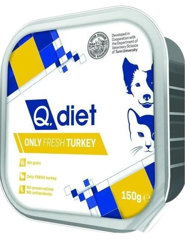 Q.diet only fresh turkey 150 gr  