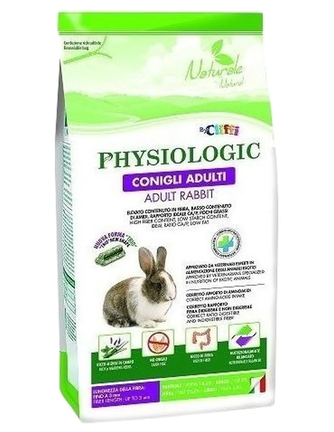 Cliffi physiologic coniglio nano adulto 800 gr   Cliffi physiologic coniglio nano adulto 800 gr