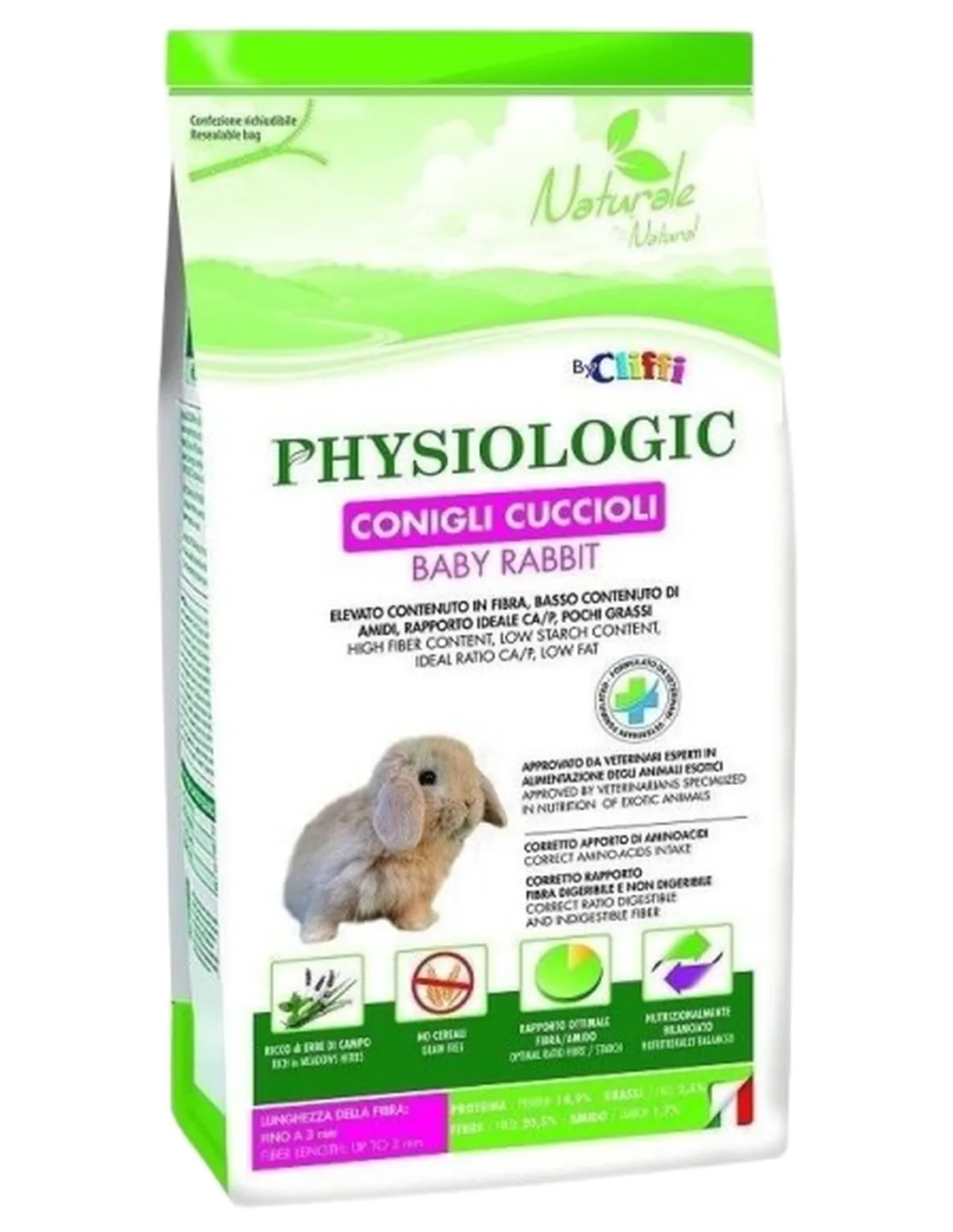 Cliffi physiologic coniglio baby 800 gr  