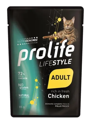 Prolife gatto lifestyle adult pollo bustina 85 gr  