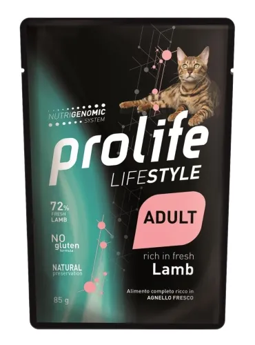 Prolife gatto lifestyle adult agnello bustina 85 gr  