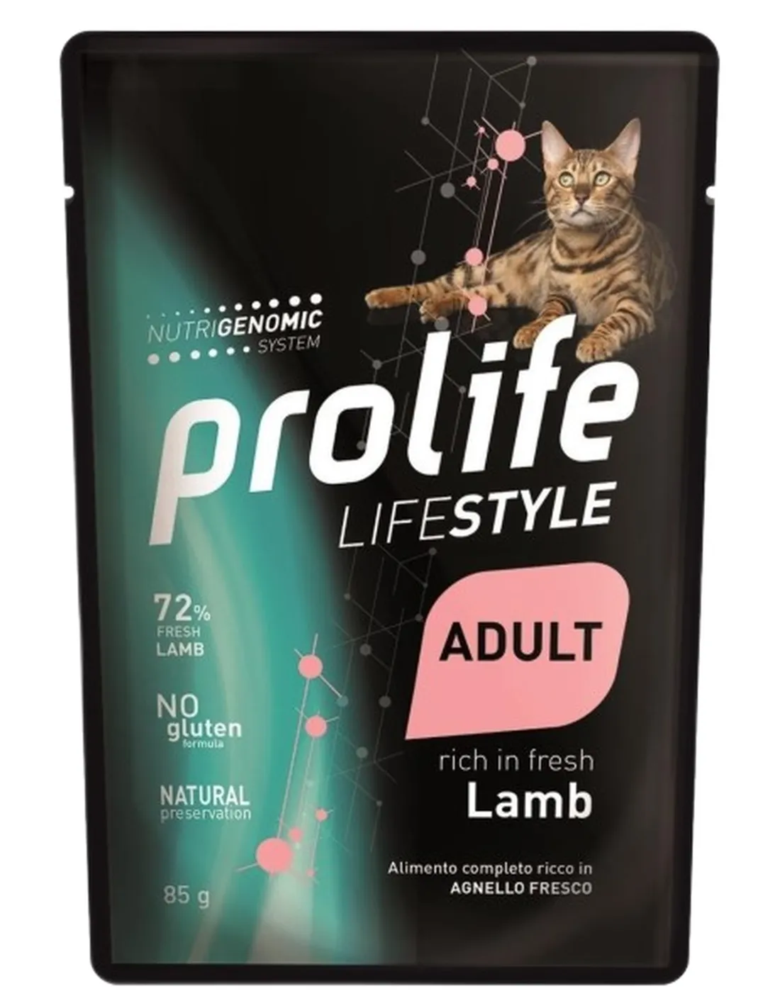 Prolife gatto lifestyle adult agnello bustina 85 gr  