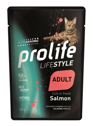Prolife gatto lifestyle adult salmone bustina 85 gr  