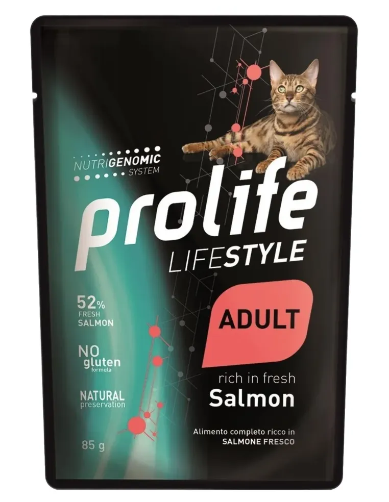 Prolife gatto lifestyle adult salmone bustina 85 gr  