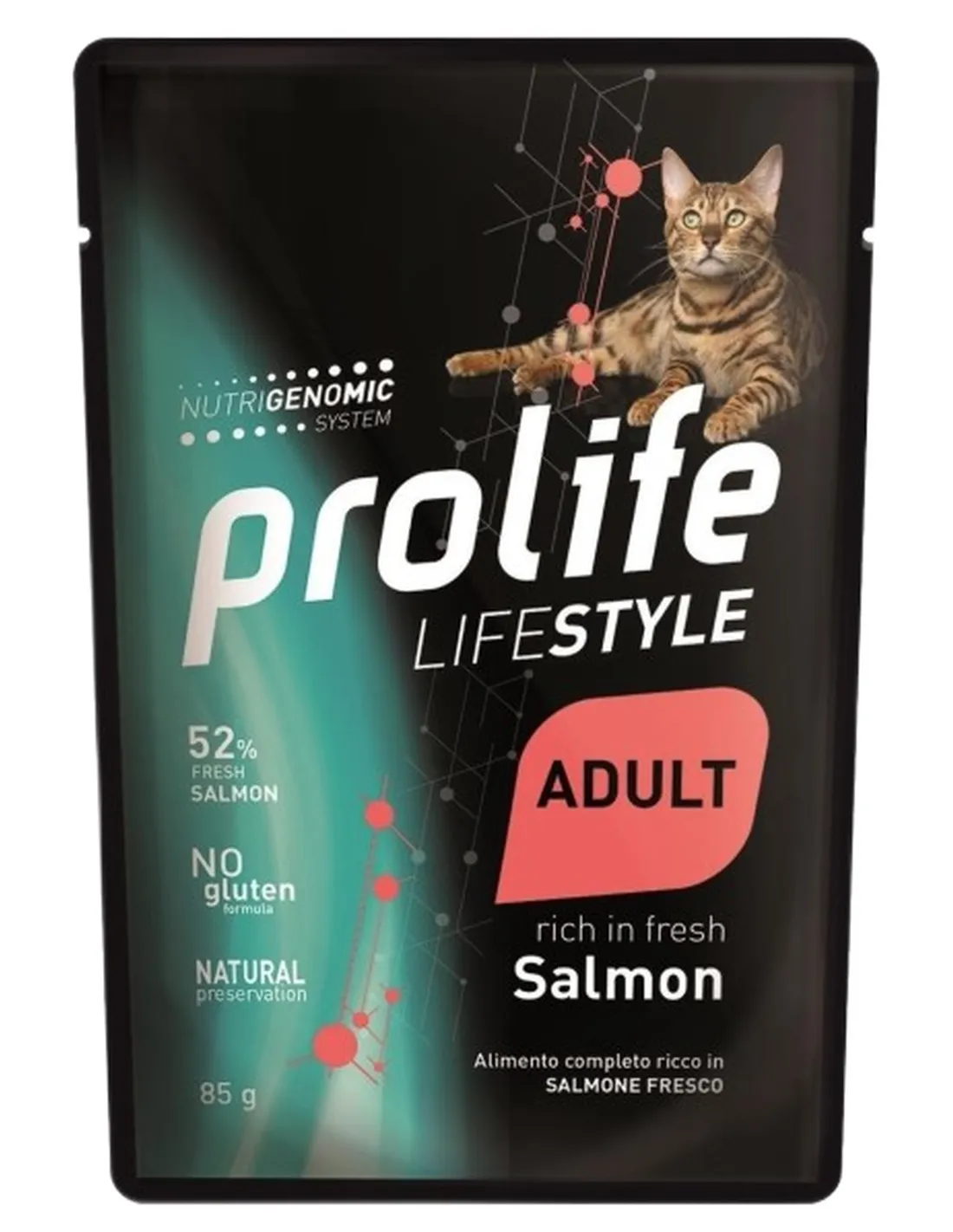 Prolife gatto lifestyle adult salmone bustina 85 gr  