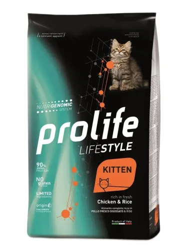 Prolife gatto lifestyle kitten pollo e riso 1,5 kg  