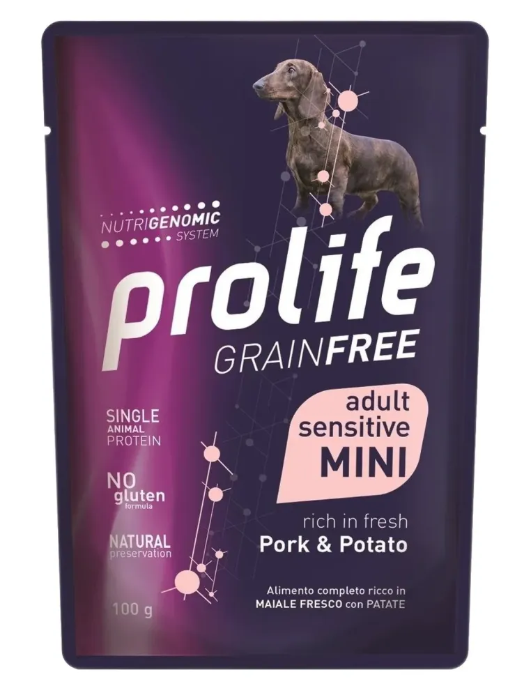 Prolife cane grainfree adult maiale e patate mini bustina 100 gr  