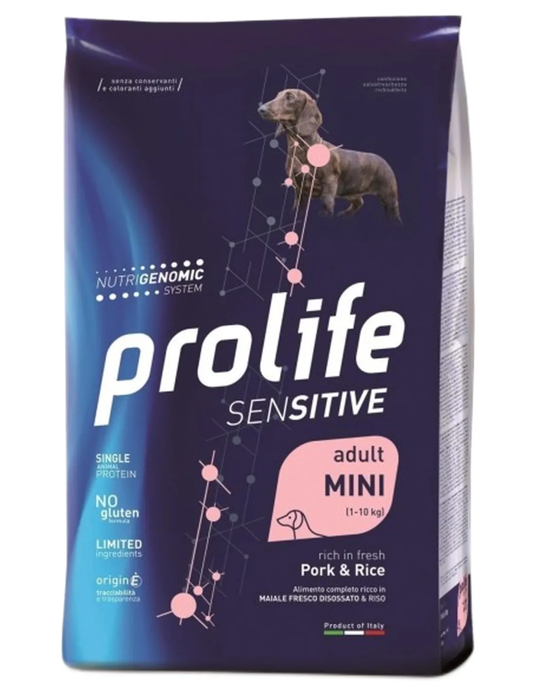 Prolife cane sensitive adult maiale e riso mini 2 kg  