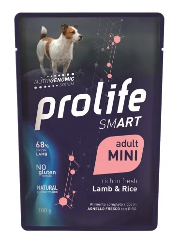 Prolife cane smart adult agnello e riso mini bustina 100 gr  