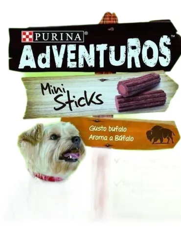 Purina adventuros mini sticks gusto bufalo 90 gr  