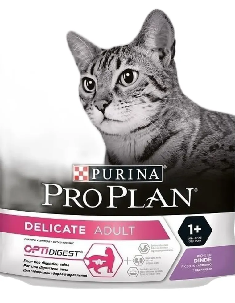 Purina proplan gatto delicate ricco di tacchino 400 gr  