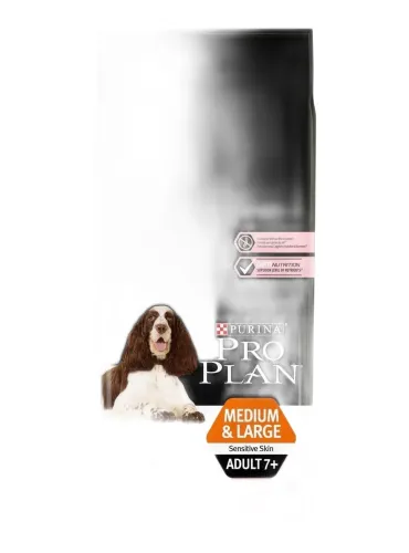 Purina proplan adult 7+ medium large sensitive skin optiderma 14 kg