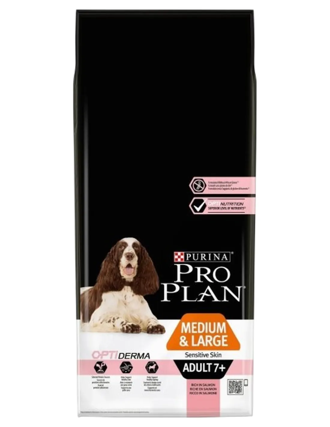Purina proplan adult 7+ medium large sensitive skin optiderma 14 kg  