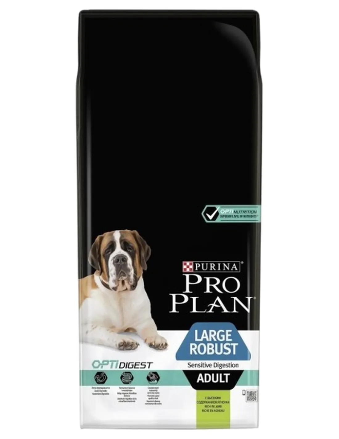 Purina proplan adult large robust sensitive digestion optidigest agnello 14 kg  
