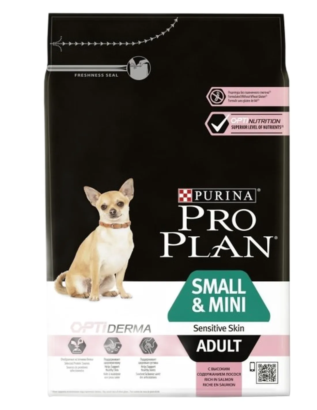 Purina proplan adult small mini sensitive skin optiderma salmone 3 kg  