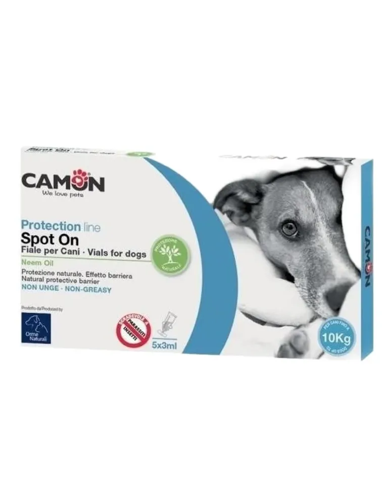 Camon protection spot on cane fino a 10 kg 5 fiale 3 ml g911  