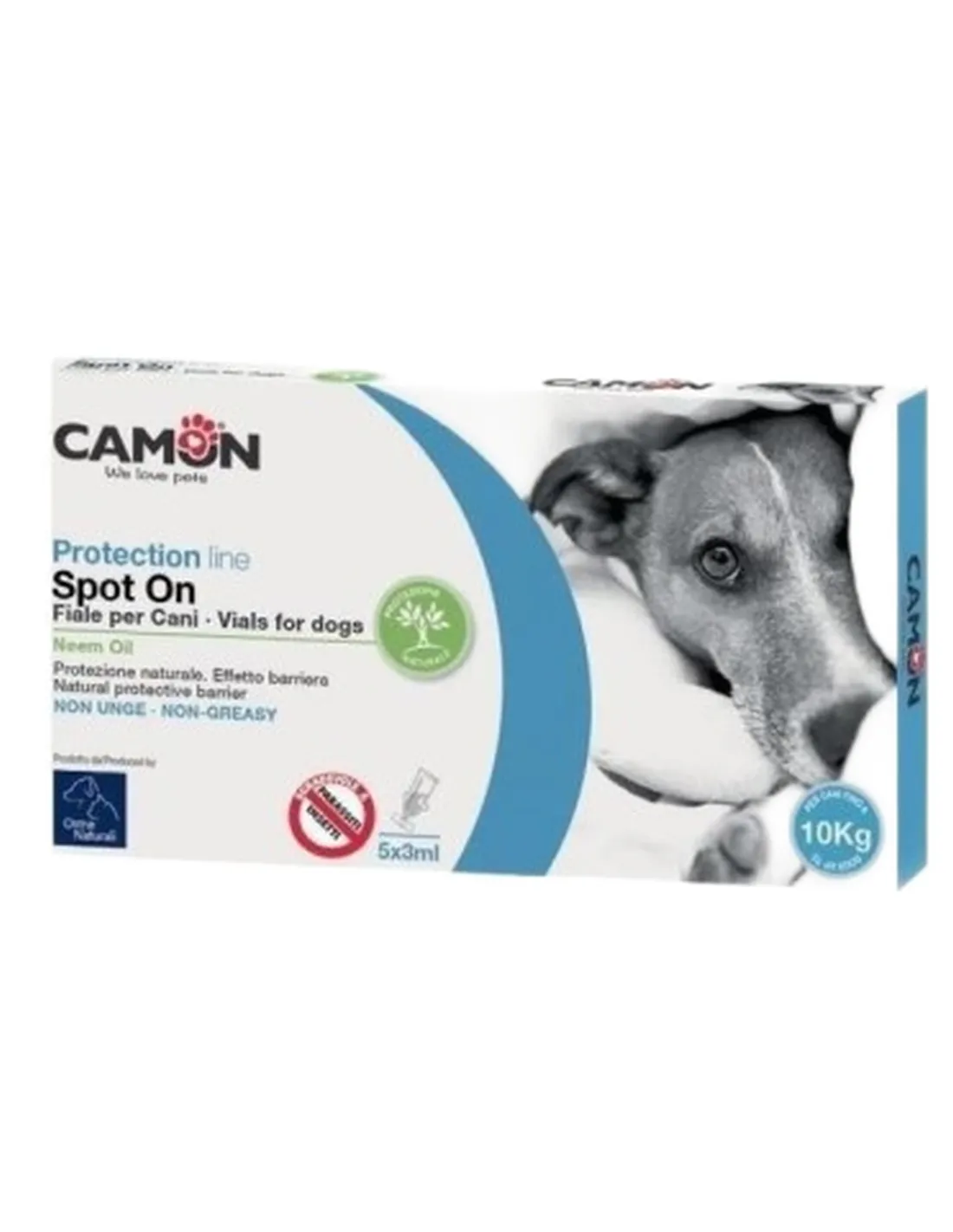 Camon protection spot on cane fino a 10 kg 5 fiale 3 ml g911  