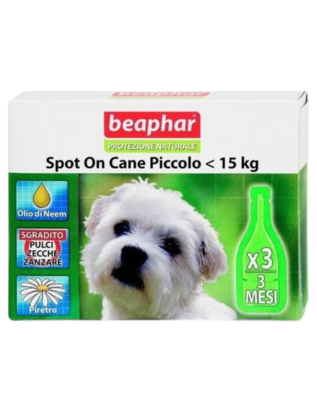 Beaphar protezione naturale spot on cane piccolo inferiore 15 kg  