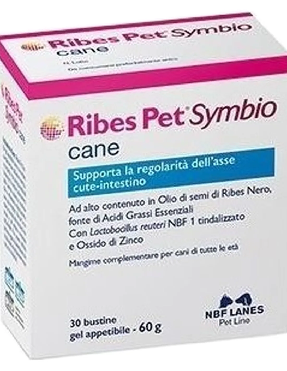 Nbf lanes ribes pet symbio cane 30 buste 2 gr  