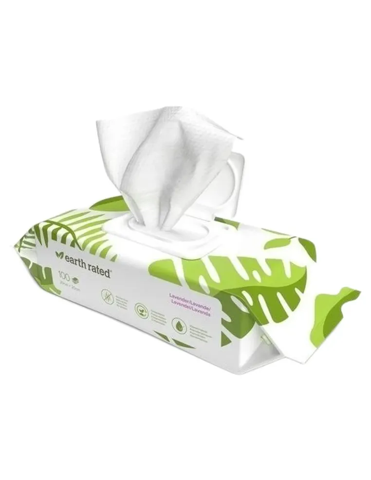 Earth rated biodegradabili lavanda 100 salviette  