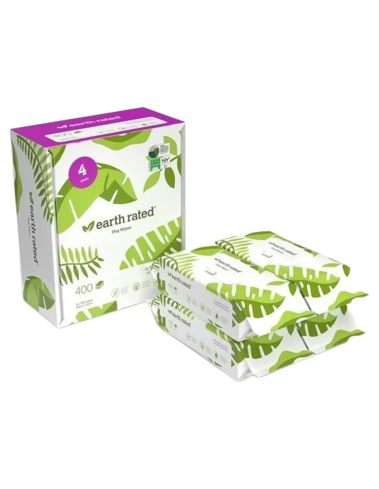 Earth rated biodegradabili lavanda 400 salviette  