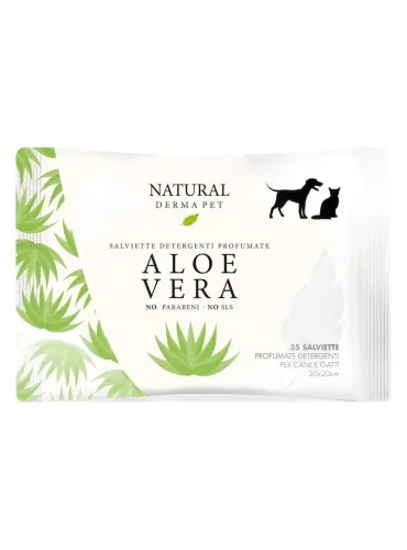 Natural derma pet salviette aloe vera 35 pz  