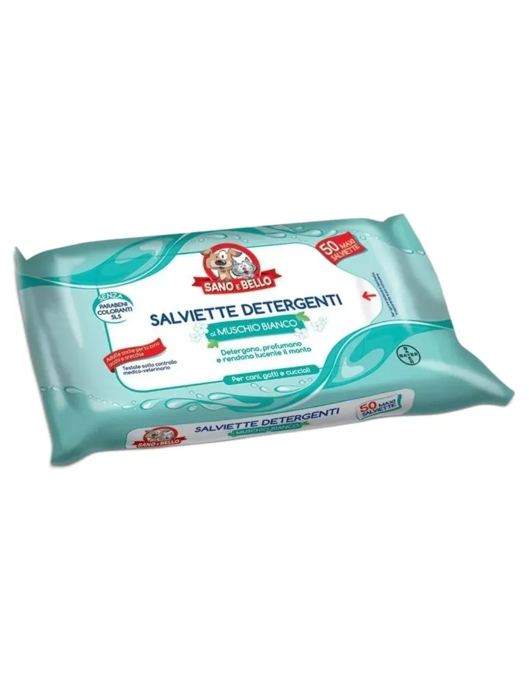 Bayer salviette detergenti muschio bianco 50 Salviette sano e bello  
