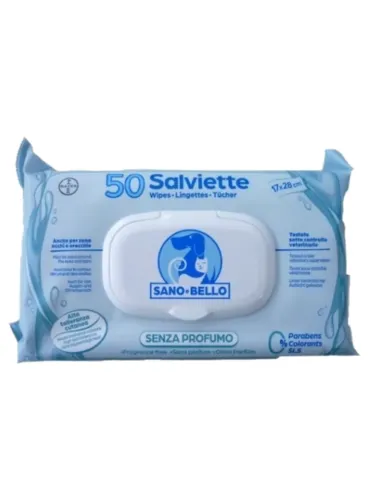 Bayer salviette detergenti senza profumo 50 Salviette sano e bello  