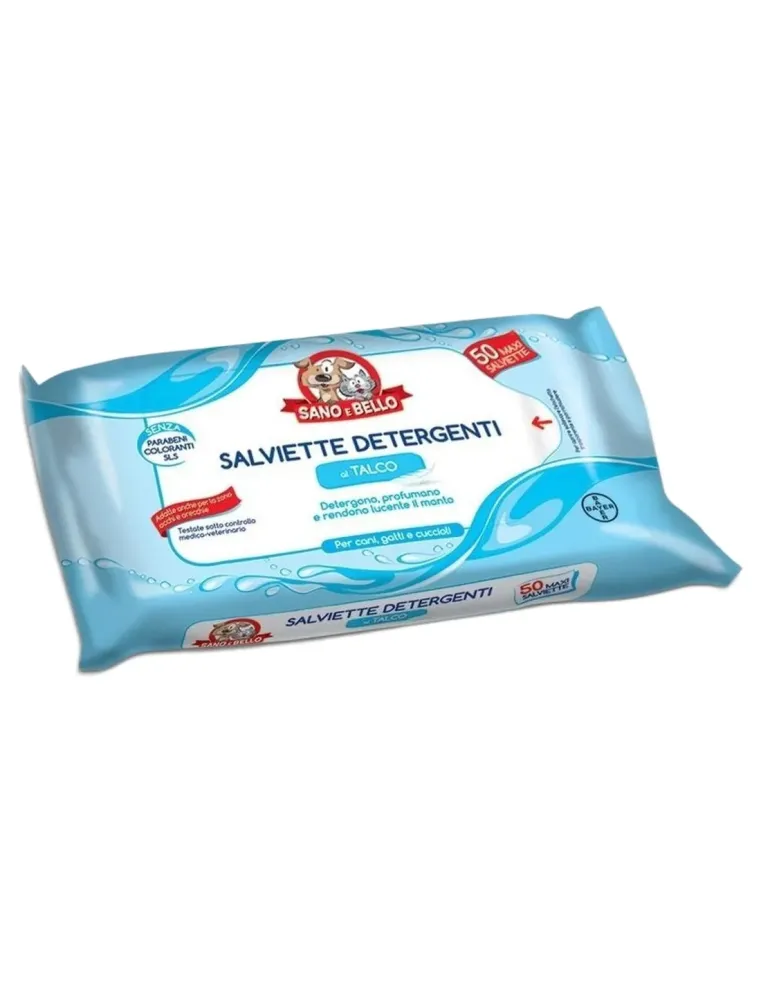 Bayer salviette detergenti talco 50 Salviette sano e bello  
