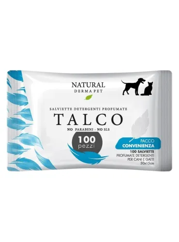 Natural derma pet salviette talco big pack 100 pz  