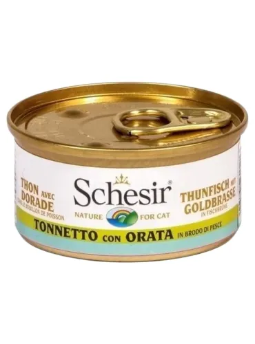 Schesir gatto tonnetto con orata in brodo di pesce 70 gr  