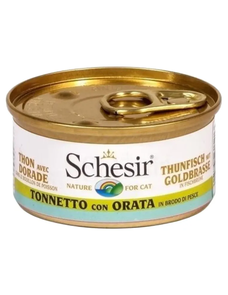 Schesir gatto tonnetto con orata in brodo di pesce 70 gr  