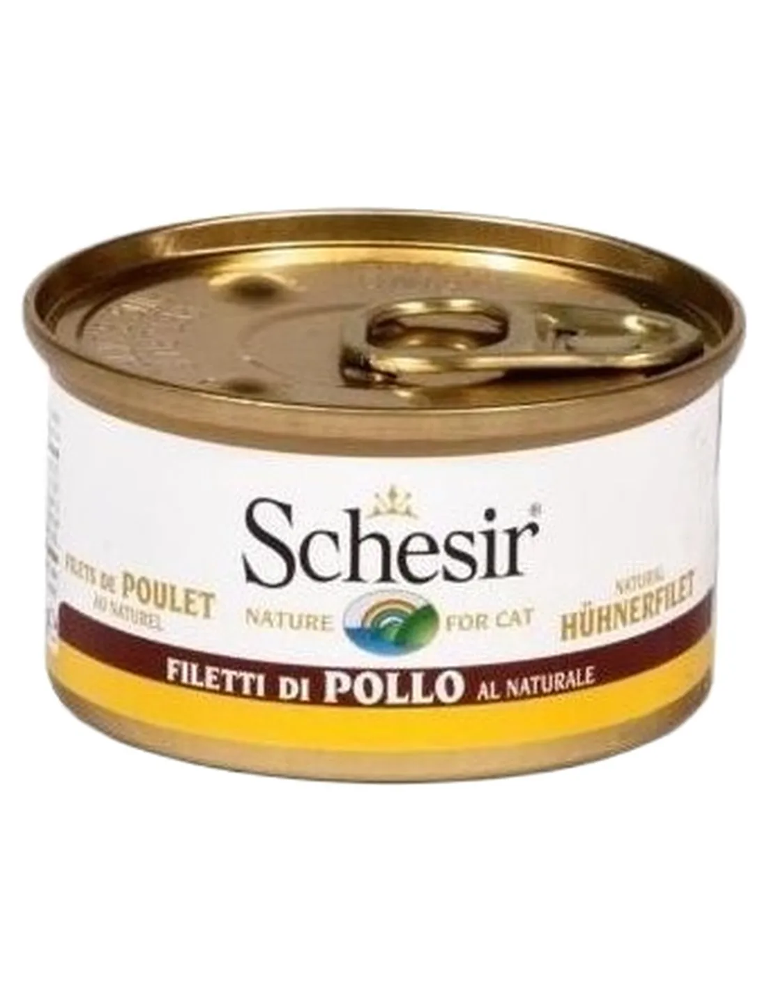 Schesir gatto filetti di pollo al naturale 85 gr   Schesir gatto filetti di pollo al naturale 85 gr